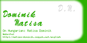 dominik matisa business card